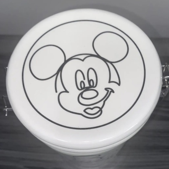 Disney Mickey Mouse 8” Linear Hinge Cookie Jar Canister Container Black … - Picture 4 of 10
